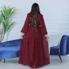 en 2025, abayas pour femmes musulmanes à dubaï. abayas arabe, robes de soirée à la mode avec strass et ceinture, robes longues.