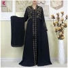Robe Abaya Ouverte en Mousseline de Soie pour Femme Musulmane, Nouveau Style, Dubaï, Élégante, Vêtements Islamiques, Cardigan à Fermeture Éclair, avec Écharpe, 2024 Robe Abaya Ouverte en Mousseline de Soie pour Femme Musulmane, Nouveau Style, Dubaï, Élégante, Vêtements Islamiques, Cardigan à Fermeture Éclair, avec Écharpe, 2024
