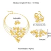 ensemble de bijoux élégants éthiopiens, collier et boucles d'oreilles en forme de fleur brésilienne, bracelet et bague de luxe pour fête de dubaï, cadeau de fête des mères