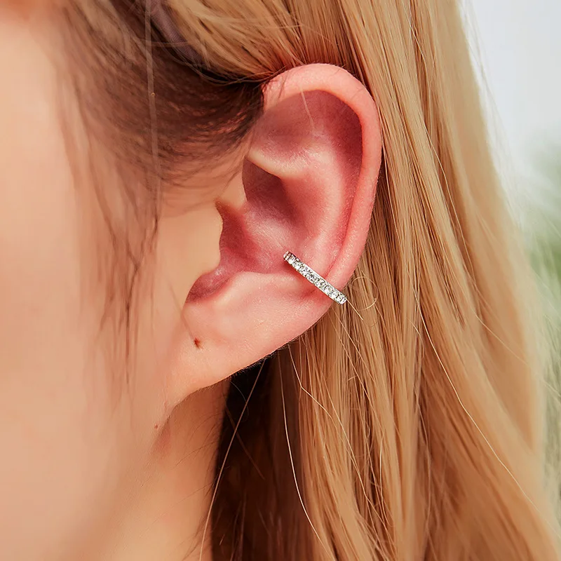 boucles d'oreilles en strass pour femmes, décor exquis, manchette d'oreille, nouvelle collection été 2022, bijoux cadeau de noël