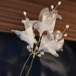 Épingles à cheveux en perles pour femmes, pinces à cheveux en maille, pinces à fleurs, coiffure de patients, accessoires pour cheveux de mariage, vente en gros