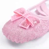 chaussures de ballet à semelle fendue et paillettes, chaussures de danse plates pour filles et tout petits/enfants