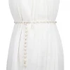 ceinture à perles blanches pour femme, ceinture élégante, ceinture bohème, ceinture à pendentif perle, décoration de chemise habillée à la mode, tout match