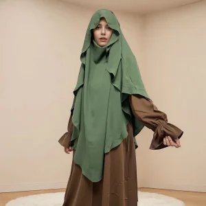 Hijabs d&rsquo;été pour femmes musulmanes, écharpe traditionnelle douce et unie, Khimar, une couche extensible, fente douce, Chador traditionnel à fermeture éclair, 2025