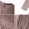 hijabs femmes modeste pintuck détaillé robes longues mode longue gigot manches taille haute abaya robes zanzea femme musulmane vêtements