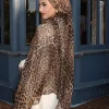 Été bohème en mousseline de soie Hijab léopard aquarelle imprimé écharpe islamique Ultra léger respirant femmes musulman Hijab plage voyage