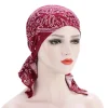 Femmes musulmanes imprimer pré-attaché Hijab chimio casquette chapeaux intérieurs élastique Cancer bonnets Bandana perte de cheveux sous-écharpe bandeau écharpe Turban