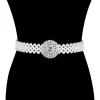 dubulle – ceinture élastique en perles pour femmes, ceintures en cristal strass, ceinture de mariée, robe de demoiselle d'honneur sexy, chaîne de taille pour filles