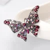 strass papillon broche broches à la mode alliage émail métal épinglette scintillant multicolore en option pour les femmes petit accès au cadeau