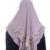 hijab musulman brodé malaisien instantané, foulard islamique, châles aniques, à vitation directement