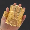 ensemble de bijoux exquis pour mariée, bracelet manchette et bague plaqués or, arabie saoudite, ensemble de bagues pour banquet