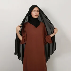 Hijab Niken Mousseline de Soie pour Femme, Bandeau de Sauna Musulman, Bonnet, Long Châle avec Jersey, Sous-Écharpe, Couverture de Cou, Enveloppe de Sauna, Vente en Gros