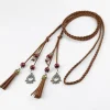 ceinture en ultressée vintage pour femmes et filles, gland polyvalent, ceinture bohème, sangle de taille, design de luxe