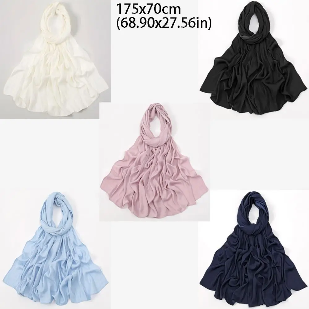 foulard hijab en coton modal de qualité supérieure, jersey doux, tissu respirant, turban cravate unie, mode longue, bandeau africain