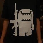 Strass motif drôle T-Shirts quotidiens hommes et femmes Simple bloc de couleur polyvalent gothique surdimensionné Y2k manches courtes T-Shirts amples