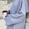 robe de soirée caftan musulmane, couleur unie, longue, simple, modeste, abaya, pour femmes, nouvelle collection, robe de soirée formelle, ligne a