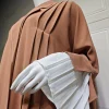 mode modeste kimono ouvert abayas pour femmes robe musulmane plissée long manteau vêtements d'extérieur islam cardigan dubaï caftan kebaya caftan nouveau