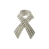 Strass cristal noir ruban broche mélancome Cancer peau Cancer ruban funéraire Badge broche Cancer du sein Vintage