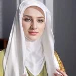 Hijab Amira en Mousseline de Soie pour Femme, Écharpe de Sauna du Ramadan, Simple, Respirant, Fin, Doux, Confortable, Protection Solaire Instantanée