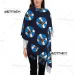 Écharpe en cachemire avec pompon pour femme, grand châle chaud d&rsquo;hiver, sensation ronde de l&rsquo;Écosse, chien Scottie, jects Terrier, 03/Wear