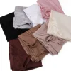 ourlet modal coton jersey hijabs pour femmes écharpe plaine longue châle musulman doux turban cravate bandeau afrique bandeau ramadan