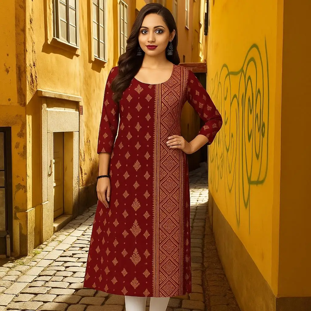 musulman kurtta femmes à la mode et confortable turc abaya tube droit robe traditionnelle arabe turc vêtements femmes