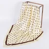 foulard de tête femmes marque de luxe 90 × 90 cm foulard carré en soie satin bandana cheveux doux foulard hijab foulards de cheveux pour dames