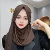 2025 dubai fashion school girls femmes muslem hijab longues wraps