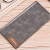 Élégant mâle longue fermeture éclair portefeuille angleterre style grande capacité pochette d'affaires anti vol multi fente pour carte porte carte d'identité hommes