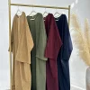 abayas décontracté fermé velours côtelé hiver abaya eid 2025 vêtements musulmans borkha pour femmes musulmanes robes marocaines caftan caftan femme
