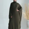ensemble abaya en coton et lin pour ramadan eid, tiens imar, ensembles musulmans de dubaï, robe hijab, caftan marocain, vêtements éducatifs pour femmes