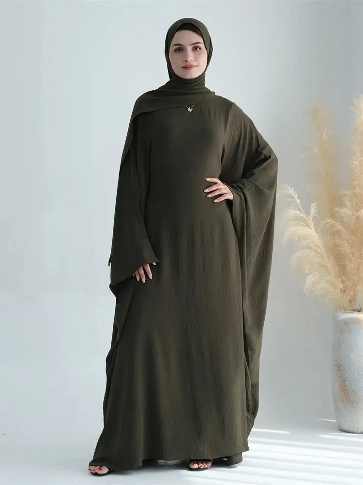 ensemble abaya en coton et lin pour ramadan eid, tiens imar, ensembles musulmans de dubaï, robe hijab, caftan marocain, vêtements éducatifs pour femmes