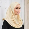 nouveau jersey musulman hijab sous écharpe casquette intérieure solide femmes enveloppement cou couverture foulard turban bandeau sport hijab islamique chapeaux