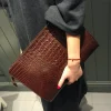 pochette en cuir pu crocodile pour hommes et femmes, sac à main décontracté, sac enveloppe d'affaires, sacs ipad, mode de luxe