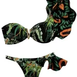 Deux pièces femmes Floral 2025 Push-Up à bretelles volants bandeau Bikini ensemble maillot de bain maillots de bain maillot de bain maillots de bain Biquini