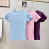 chemise de sport de plein air pour femmes, vêtements de yoga, t shirt de fitness, de course à séchage rapide, haut d'entraînement, vêtements de sport féminins, vêtements d'exercice