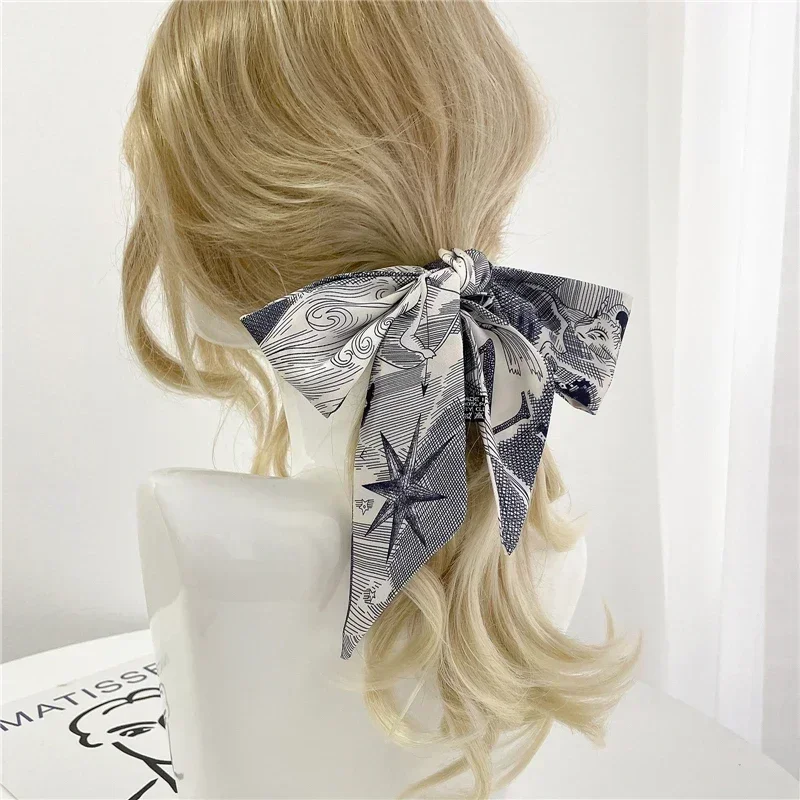 foulard skinny de luxe pour femmes, écharpe de sauna pour femmes, ruban de poignée de sac, bande de cheveux, impression de lettres, nouveau design pour dames, mode