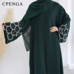 Tenue islamique du moyen-orient pour femmes musulmanes, Robe Abaya de luxe, dubaï, modeste, Cardigan arabe Eid, Robe caftan unie, turquie, 2025