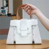sac à main de marque pour femmes, sac à bandoulière léger et luxueux à la mode, nouveau design haut de gamme, tempérament, poignée en bois, 2025