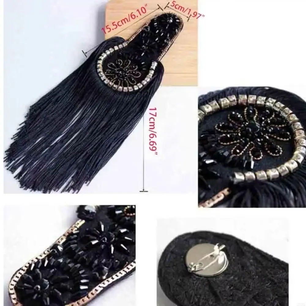 Bricolage vêtements décor broche gland épaulette broche Cool broche planche d'épaule bricolage Vintage broche épaulette fête