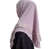 hijab musulman brodé malaisien instantané, foulard islamique, châles aniques, à vitation directement