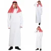 costume de cosplay pour musulmans arabes pour hommes, avec robe et foulard, arabie saoudite, eid, turquie, abaya, tunique, enveloppement de tête, déguisement de fête