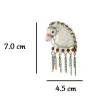 broches vintage cheval en strass pour femmes, glands unisexes, épingles cheval du zodiaque, sac à dos de fête de banquet, cadeaux, accessoires bijoux