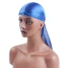 mode pré attaché soie durag réglable polyester pirate chapeau élastique turban hijab hommes femmes