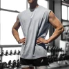 camiseta deportiva sin mangas para hombre, chaleco de secado rápido, transpirable, ample, pour entraînement, verano