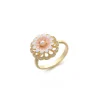 ensemble de bijoux fleur plaqué or rotatif pour femme, collier quartz rose tournesol, bague vintage, cadeau pour femme, nouveaux instituts, 2024