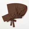 casquette intérieure musulmane hijab pour femmes, sous écharpe solide, turban, chapeau islamique musulman, prêt à porter, couvre chef