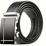 Ceinture à boucle automatique en métal pour hommes, matériau de haute qualité, marque de luxe, design d&rsquo;affaires, à la mode et polyvalente