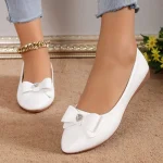Femmes chaussures plates décontractées nouveau nœud chaussures de marche élégantes printemps marque de créateur robe rétro chaussures à semelle souple Zapatillas Mujer