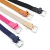 ceinture élastique tressée en nylon unisexe, tendance, accessoires en denim polyvalents, ceinture à boucle ardillon, ceinture en toile pour adolescents et enfants